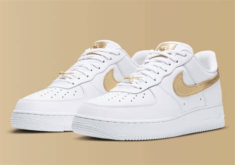 nike airforce weiß gold|air force 1 nike shoes.